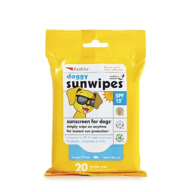 Petkin SPF15 doggy sunscreen wipes