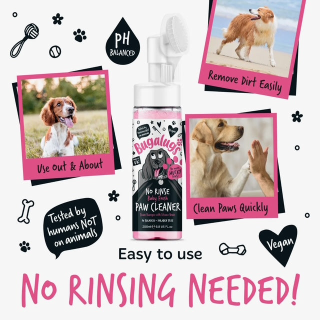 Bugalugs no rinse baby fresh paw cleaner