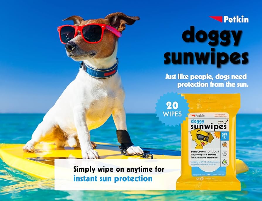 Petkin SPF15 doggy sunscreen wipes