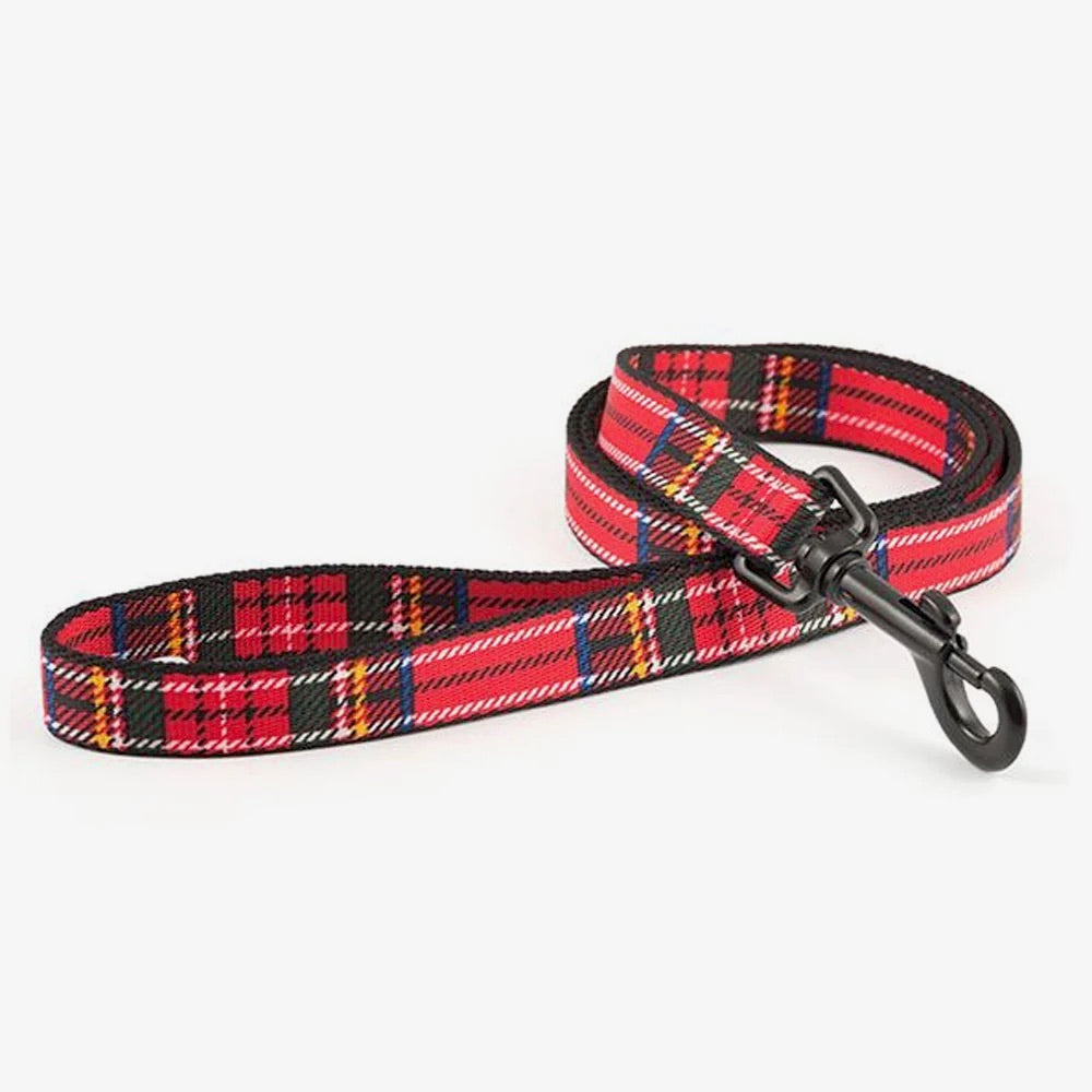 Ancol red tartan lead