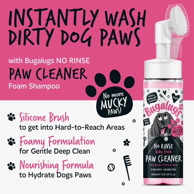 Bugalugs no rinse baby fresh paw cleaner