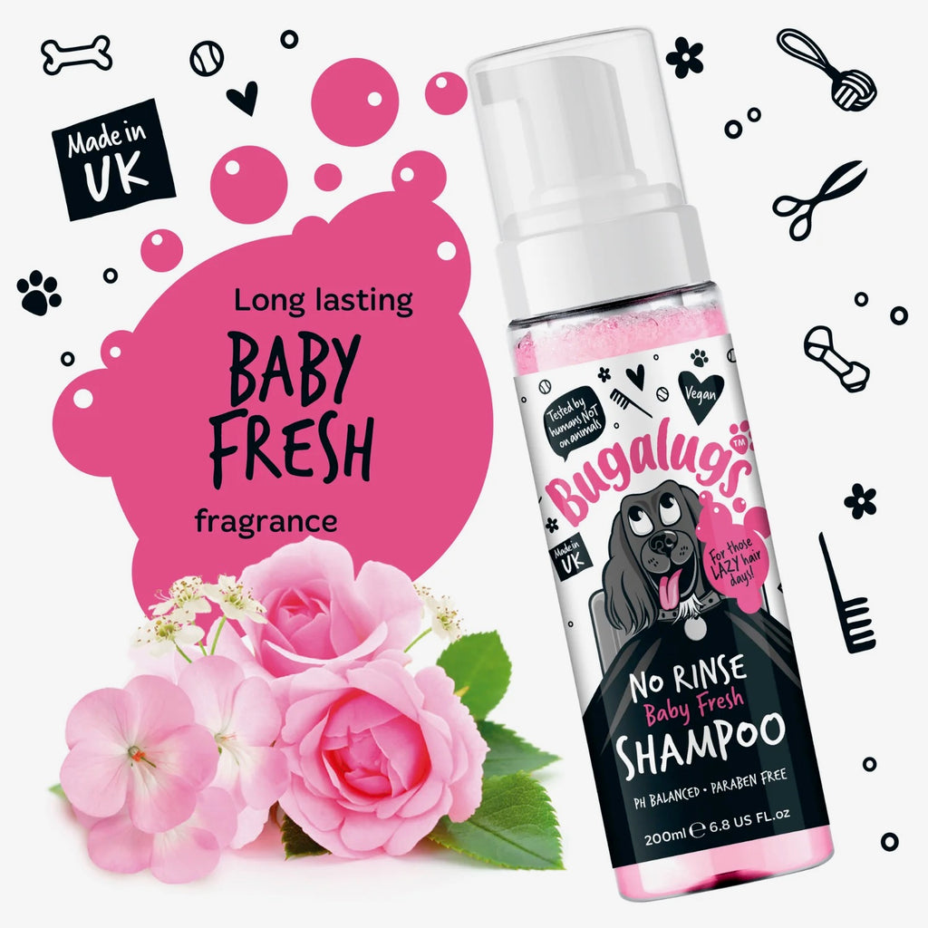 Bugalugs no rinse baby fresh dog shampoo