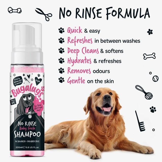 Bugalugs no rinse baby fresh dog shampoo
